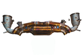Valvetronic Designs 2019-2024 Porsche 992 911 Carrera,Turbo 3.8L, Full Exhaust System, Grade 5 Titanium Titanium 4.0 Inch Outlet Tips (POR.992.TUR.VSES.FF.TI)