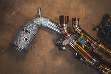Load image into Gallery viewer, Valvetronic Designs 2019-2024 Porsche 992 911 Carrera,Turbo 3.8L, Full Exhaust System, Grade 5 Titanium Titanium 4.0 Inch Outlet Tips (POR.992.TUR.VSES.FF.TI)