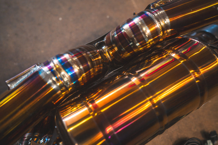 Valvetronic Designs 2019-2024 Porsche 992 911 Carrera,Turbo 3.8L, Catback Grade 5 Titanium Titanium 4.0 Inch Outlet Tips (POR.992.TUR.VSES.TI)