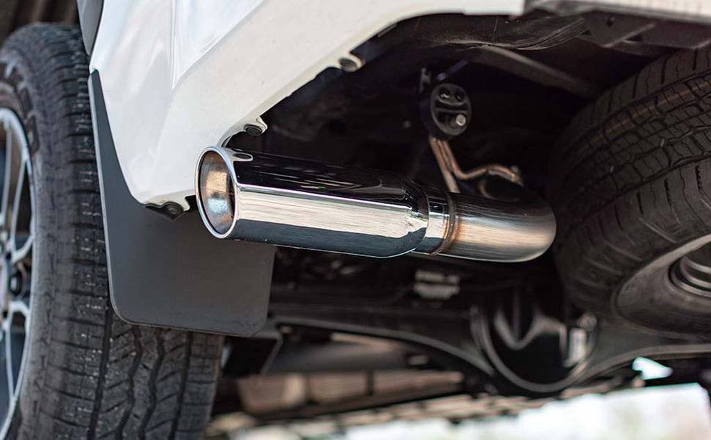 MagnaFlow Tip Stainless Double Wall Round Single Outlet Polished 5in DIA 4in Inlet 13in Length (35231)