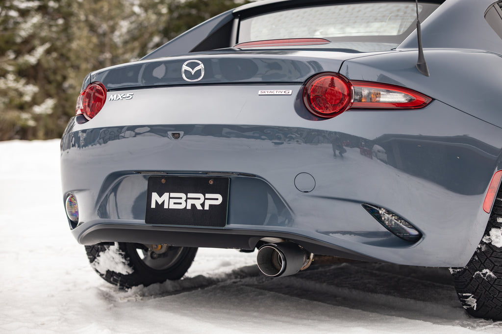 MBRP 16+ Mazda MX-5 Miata Single Rear Exit 2.5in Axle Back w/ Carbon Fiber Tips - T304 (S44523CF)