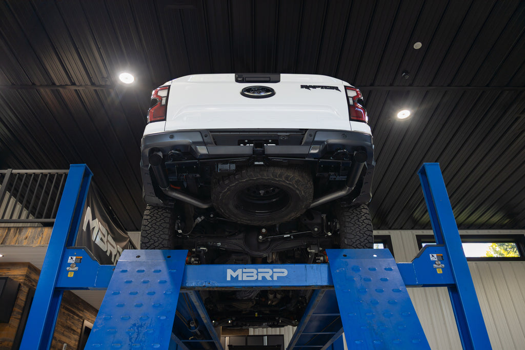 MBRP 24-25 Ford Ranger Raptor 3.0L 3in Dual Rear Turn-Down Axle Back Exhaust - Armor BLK Tips (S5270BLK)