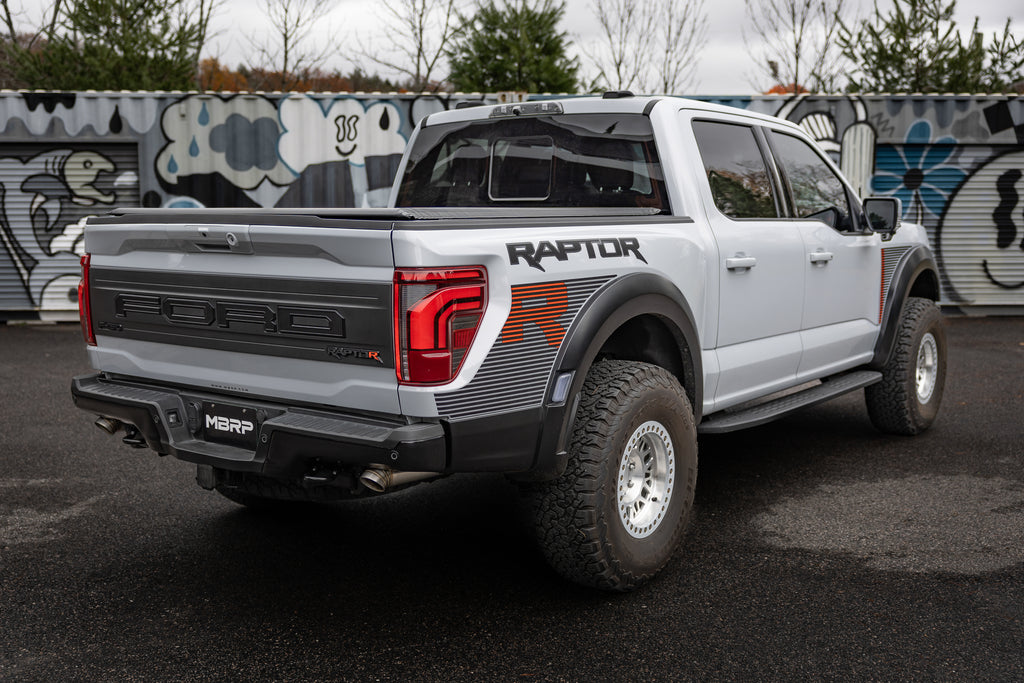 MBRP 2022+ Ford F-150 Raptor 3.5L / Raptor R 5.2L T304 3in Dual Rear Exit Turndown Axle Back Exhaust (S5278304)