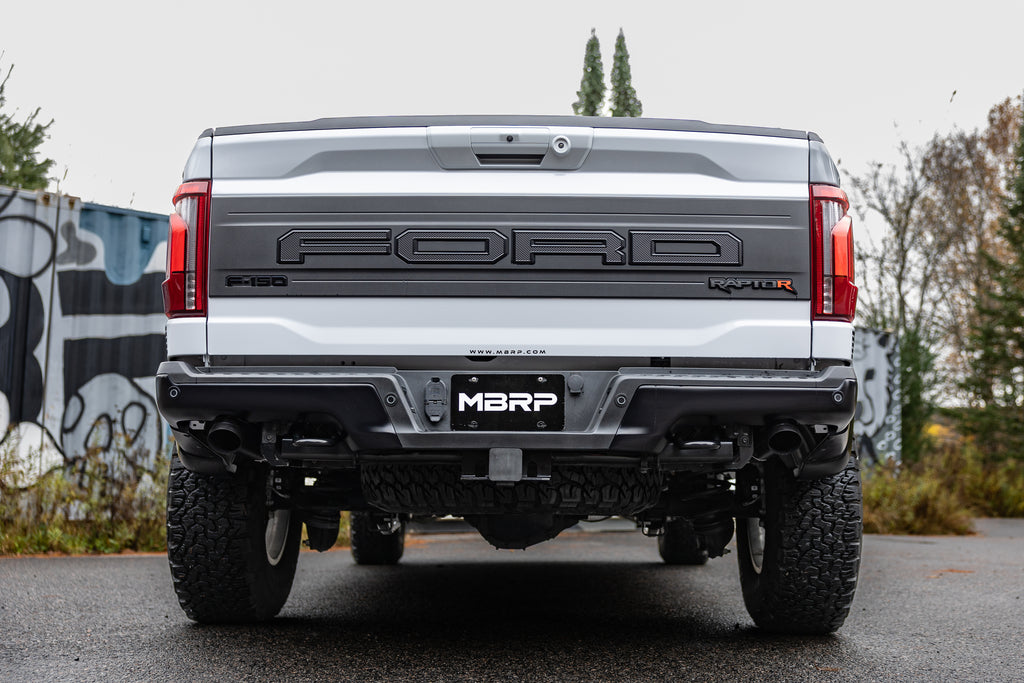MBRP 2022+ Ford F-150 Raptor 3.5L / Raptor R 5.2L 3in Dual Rear Exit Turndown Axle Back - Black (S5278BLK)