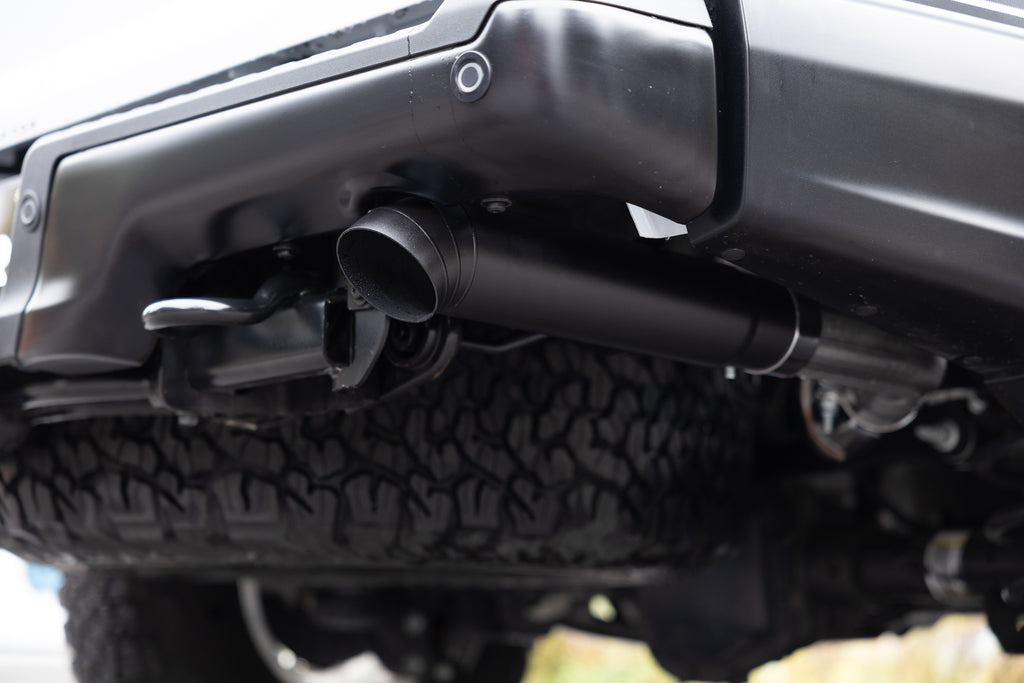 MBRP 2022+ Ford F-150 Raptor 3.5L / Raptor R 5.2L 3in Dual Rear Exit Turndown Axle Back - Black (S5278BLK)