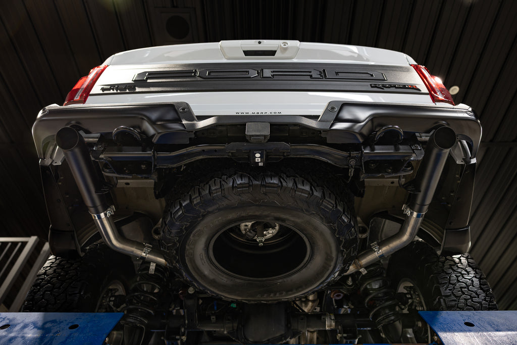 MBRP 2022+ Ford F-150 Raptor 3.5L / Raptor R 5.2L 3in Dual Rear Exit Turndown Axle Back - Black (S5278BLK)