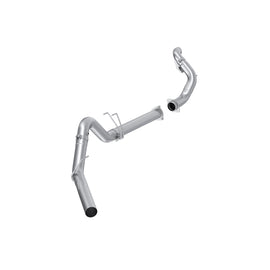 MBRP 15-16 F250/F350/F450 6.4L PS CC/SC AL Steel 4in Filter-Back Single Side - No Muffler w/ DP (S6286PLM)