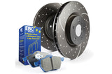 EBC Brakes GD sport rotors, wide slots for cooling to reduce temps preventing brake fade. - S6KF1095