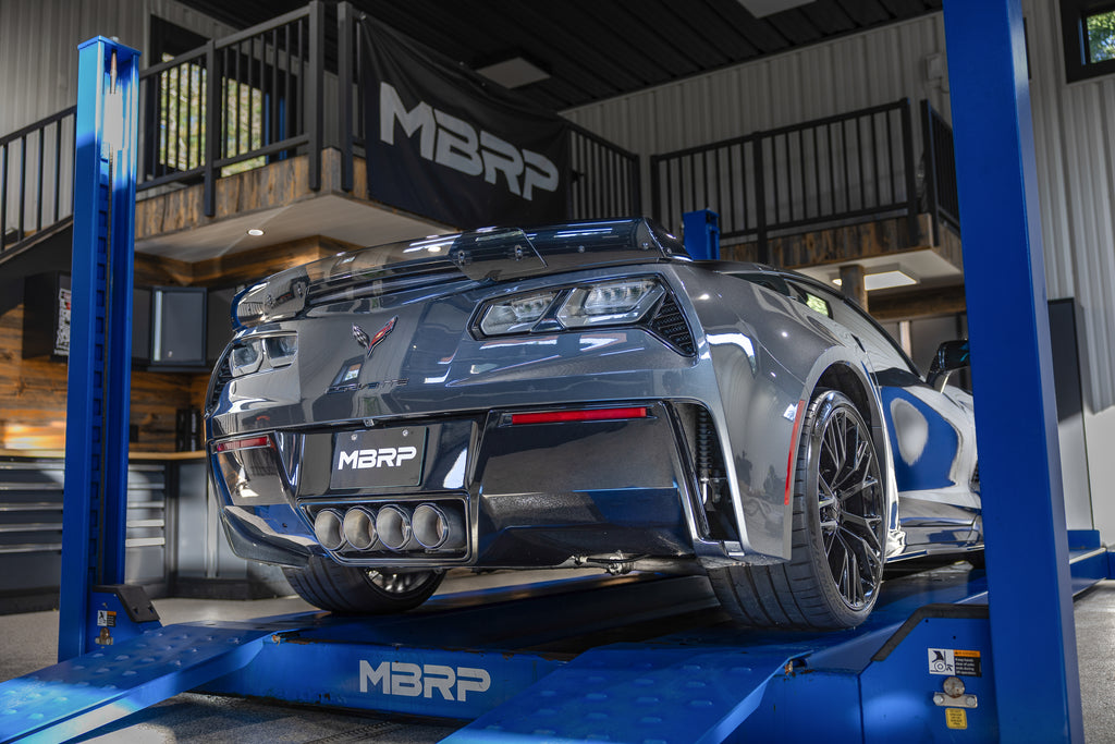 MBRP 14-19 Corvette 6.2L (NPP Models Only) T304SS 3in Cat-Back Dual Split w/ Quad Carbon Fiber Tips (S70073CF)
