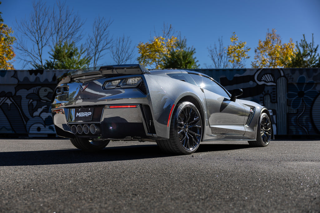 MBRP 14-19 Corvette 6.2L (NPP Models Only) T304SS 3in Cat-Back Dual Split w/ Quad Carbon Fiber Tips (S70073CF)