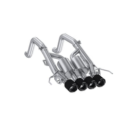 MBRP 14-19 Corvette 6.2L (NPP Models Only) T304SS 3in Cat-Back Dual Split w/ Quad Carbon Fiber Tips (S70073CF)