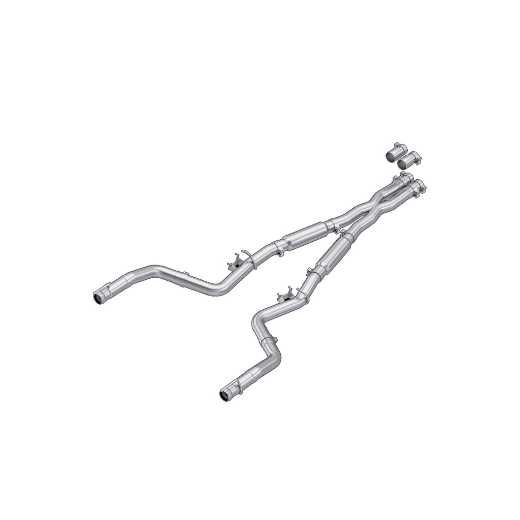 MBRP 17-23 Dodge Challenger 5.7L HEMI T304SS 3in Cat-Back Dual Split - Street Version (S7103304)