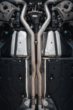 Load image into Gallery viewer, MBRP 2024 Ford Mustang Dark Horse 3in Dual Split Rear Exit Exhaust w/ Quad CF Tips - T304 (S72843CF)
