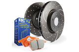 EBC Brakes GD sport rotors, wide slots for cooling to reduce temps preventing brake fade. - S8KF1138