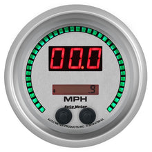 Load image into Gallery viewer, AutoMeter 85.7mm Silver Switchable 260 MPH / 260 KM/H Speedometer Ultra-Lite Elite Digital Gauge (6789-UL)