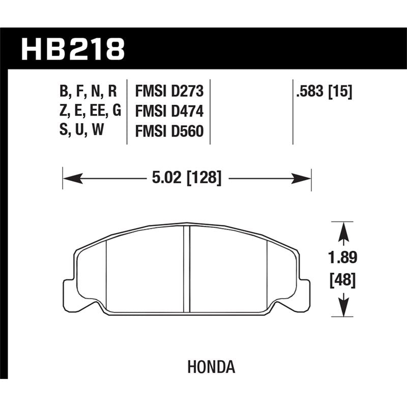 Hawk Performance HT-10 Brake Pads (HB218S.583)