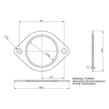 Load image into Gallery viewer, GReddy Oval 2-lt Exhaust Gasket (2.76&quot; ID) (11000324)