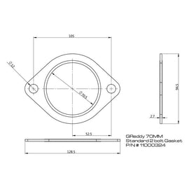 GReddy Oval 2-lt Exhaust Gasket (2.76