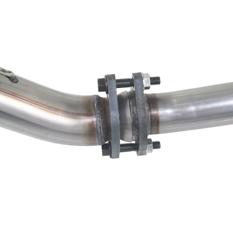 aFe Twisted Steel 2 IN-2-1/2 IN Aluminized Steel Loop-Delete Downpipe and Y-Pipe (48-06210)