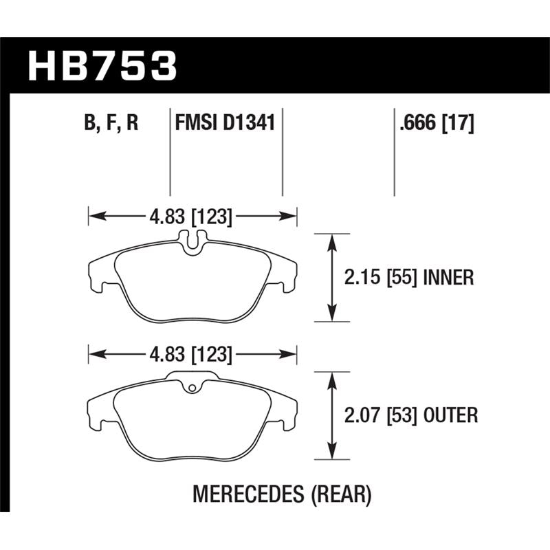 Hawk Performance HP Plus Brake Pads (HB753N.666)