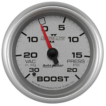 Load image into Gallery viewer, AutoMeter UL II 2-5/8in 30in HG/20 PSI Mechanical Boost/Vacuum Gauge (7701)