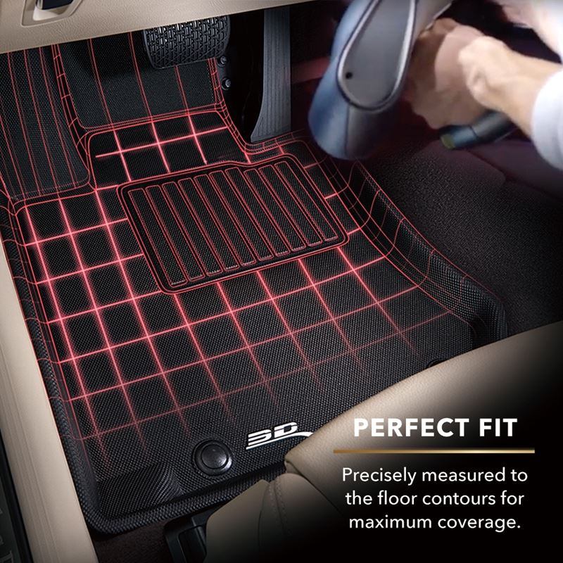 3D Maxpider KAGU Floor Mat, BLACK, 1ST ROW/2ND ROW (L1NS08501509)