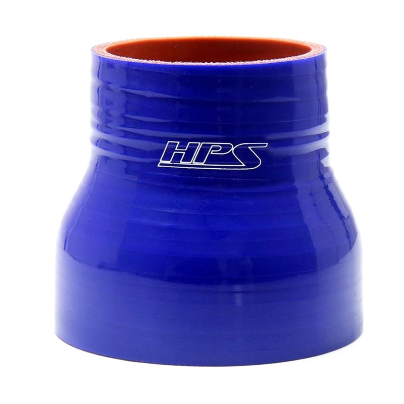 HPS 2.75" 3.5" ID, 3" Long High Temp 4 ply Reinforced Silicone Reducer Cou (HTSR-275-350-BLUE)