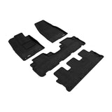 3D Maxpider ELEGANT Floor Mat, BLACK, 1ST ROW/2ND ROW/3RD ROW (L1TY16304709)