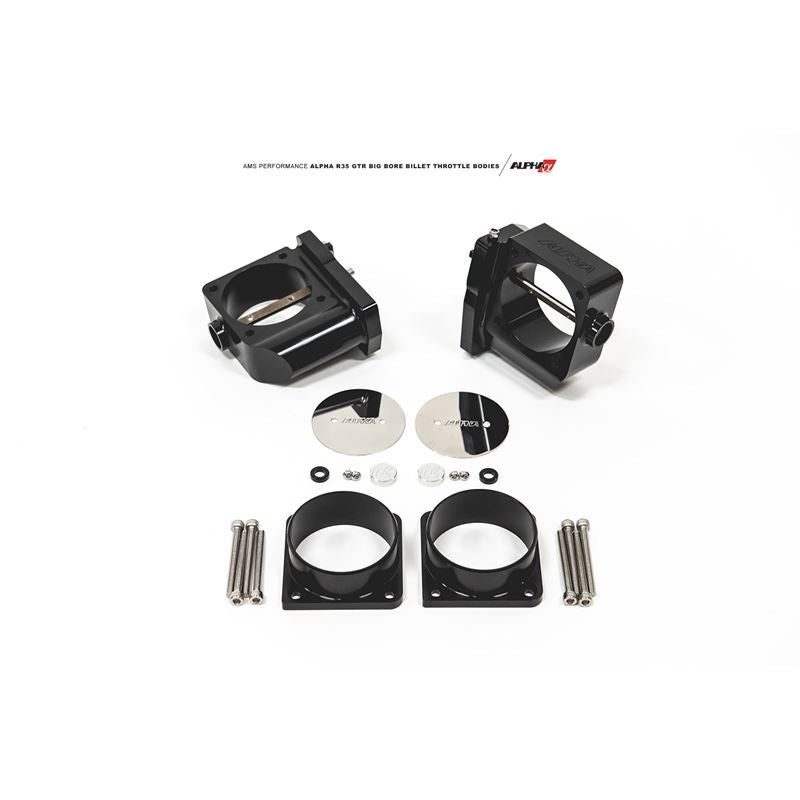 ALPHA R35 GT-R Big Bore Billet Throttle Bodies - TB Set w/ Vibrant HD Flanges (ALP.07.08.0006-4)