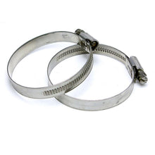 Load image into Gallery viewer, HPS Stainless Steel Embossed Hose Clamps Size 44 2pcs Pack 2 3/8&quot; 3 1/8&quot; (60mm 80mm) (EMSC 60 80 x2) (EMSC-60-80x2)