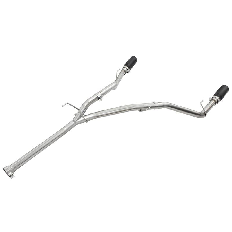 aFe Large Bore-HD 2-1/2in 409 Stainless Steel DPF-Back Exhaust System w/Black Tip (49-42041-B)