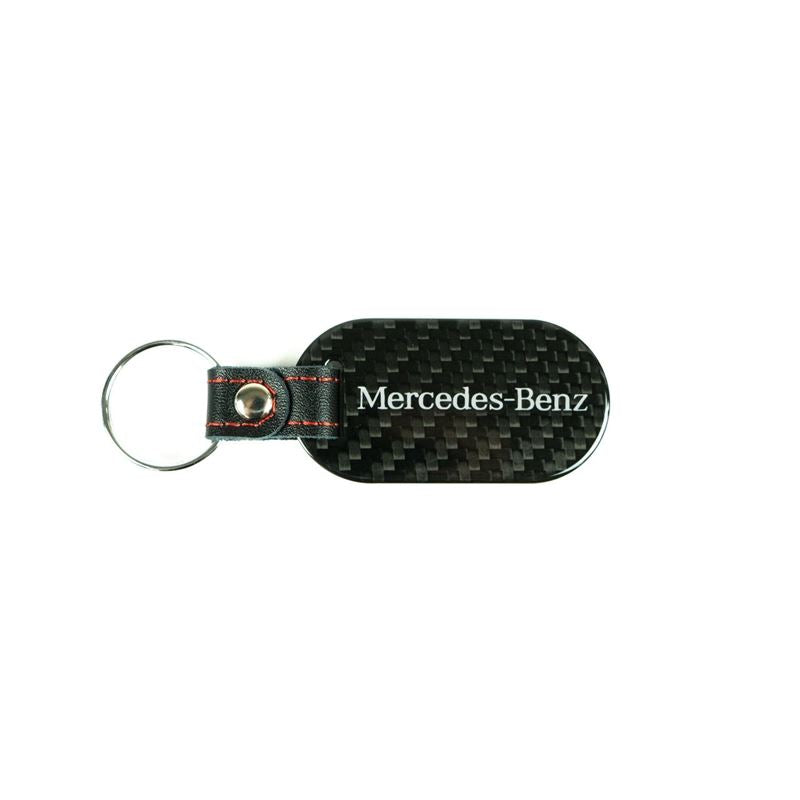 Fabspeed Mercedes Silver Star and Script Carbon Fiber Keyring (FS.MER.SS.CFKR)