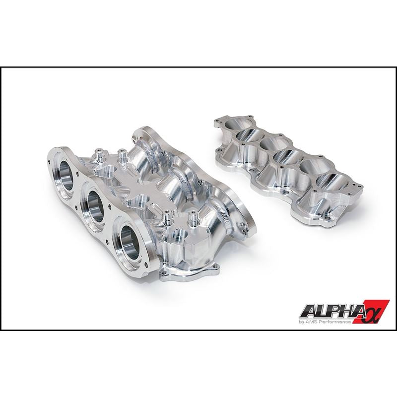 ALPHA R35 Carbon Fiber Intake Manifold - Standard Fuel Rail (6 injectors), Green (ALP.07.08.0101-20)