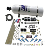 Nitrous Express 8 Cyl Shark Direct Port 4 Solenoids Nitrous Kit (200-600HP) w/15lb Bottle (90506-15)