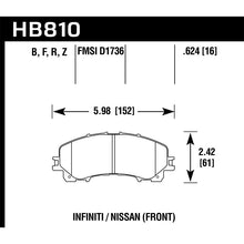 Load image into Gallery viewer, Hawk Performance HPS Brake Pads (HB810F.624)