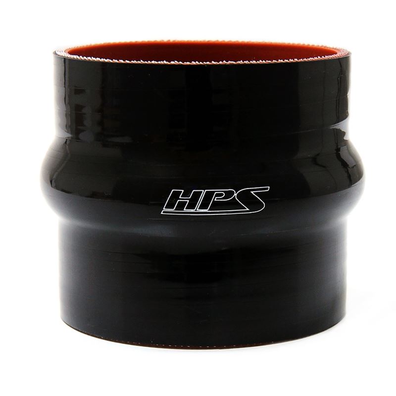 HPS 3.75" ID, 6" Long High Temp 4 ply Reinforced Silicone Hump Coupler Hos (HTSHC-375-L6-BLK)