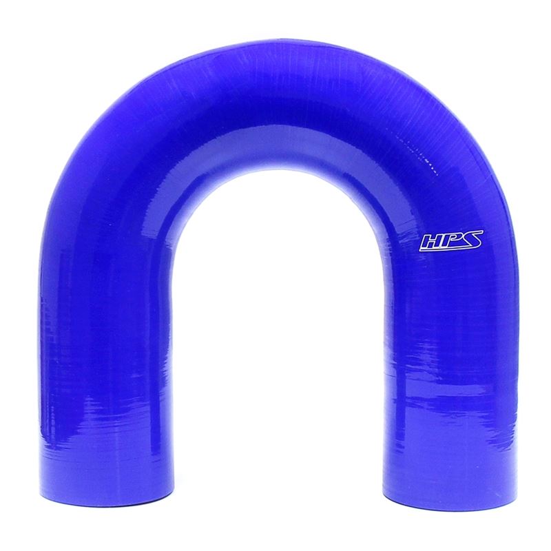 HPS 2.5" ID High Temp 4 ply Reinforced Silicone 180 Degree U Bend Elbow Cou (HTSEC180-250-BLUE)