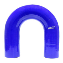 Load image into Gallery viewer, HPS 2.5&quot; ID High Temp 4 ply Reinforced Silicone 180 Degree U Bend Elbow Cou (HTSEC180-250-BLUE)