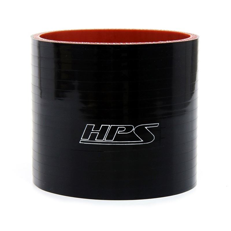 HPS 3" ID, 6" Long High Temp 4 ply Reinforced Silicone Straight Coupler Ho (HTSC-300-L6-BLK)