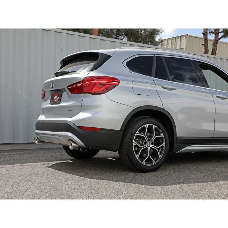 aFe MACH Force-Xp 3 to 2-1/2 IN Stainless Steel Axle-Back Exhaust w/Polished Tip for 2015-2021 BMW X1(49-36349-P)