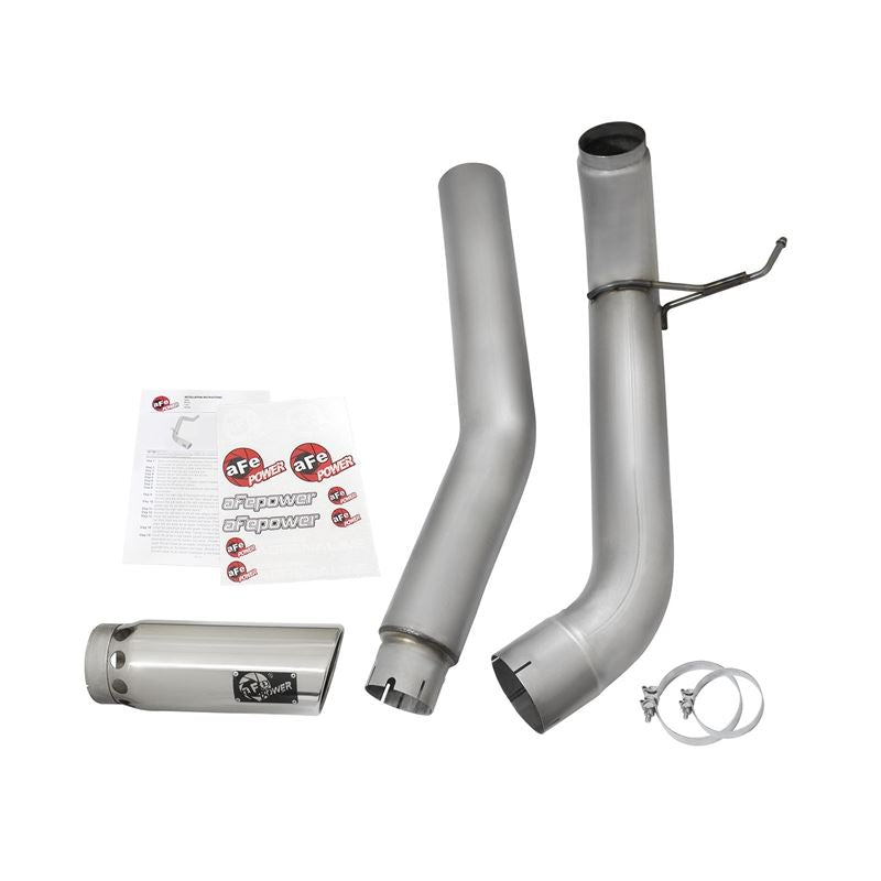 aFe ATLAS 5 IN Aluminized Steel DPF-Back Exhaust System w/ Polished Tip (49-06112-P)