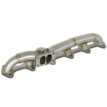 Load image into Gallery viewer, aFe Twisted Steel 304 Stainless Steel Header w/ T3 Turbo Flange (48-32017)