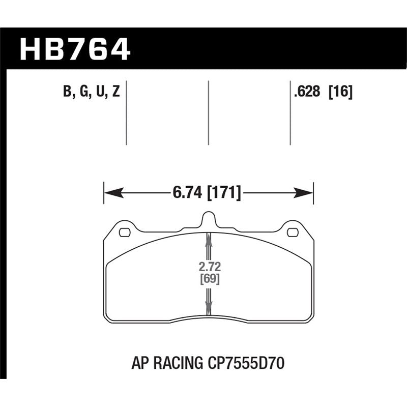 Hawk Performance HPS 5.0 Disc Brake Pad (HB764B.628)