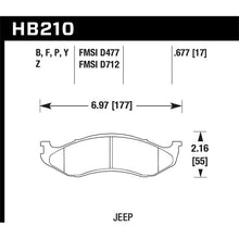 Load image into Gallery viewer, Hawk Performance LTS Brake Pads (HB210Y.677)