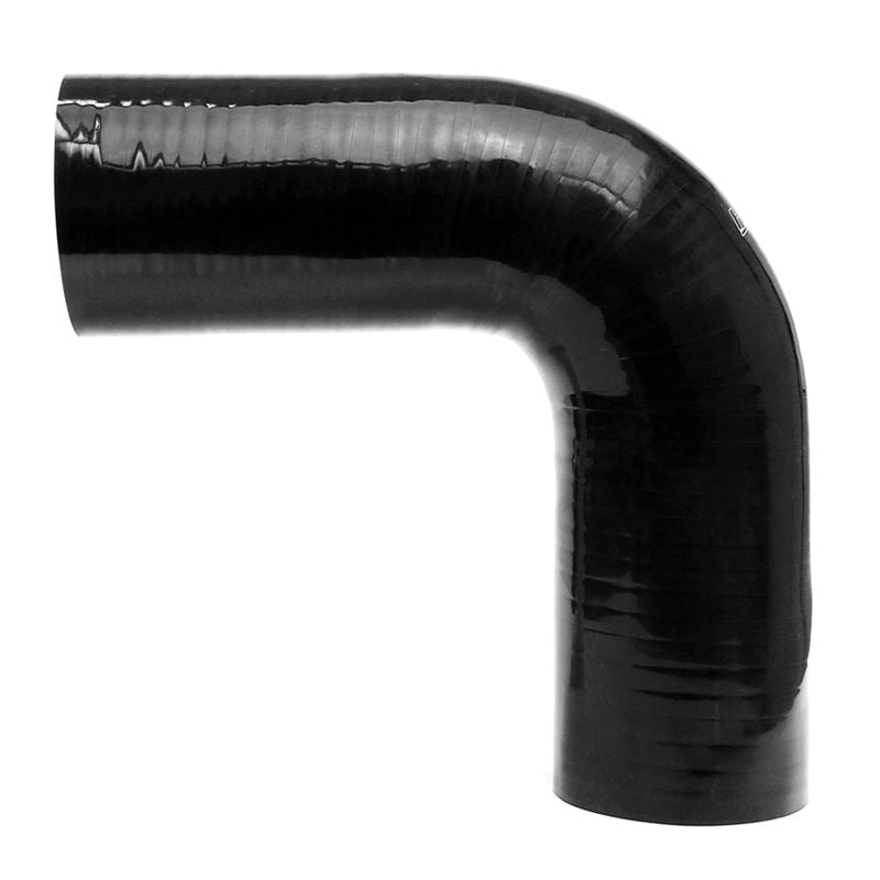 HPS 7/8" ID, 10" Leg, Silicone 90 Degree Elbow Coupler Hose, High Temp 4 pl (HTSEC90-087-L10-BLK)