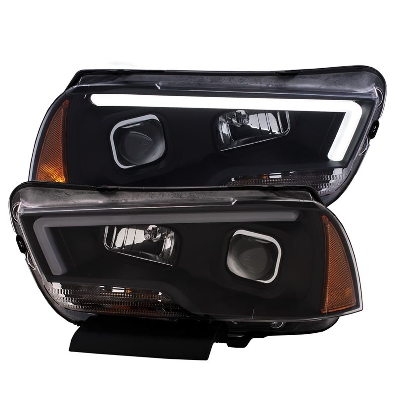 ANZO USA 11-14 Dodge Charger Projector Headlights w/ Plank Style Design Black (121524)