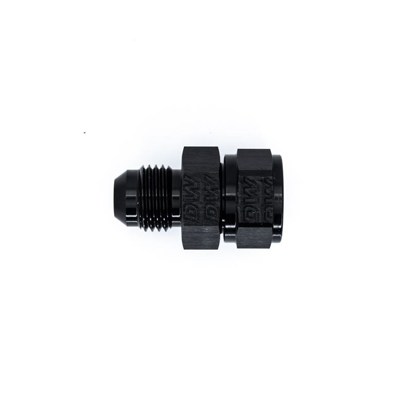 Deatschwerks 6AN Male Flare to Fuel Pump Outlet Barb Adapter (black) (6-02-0735)