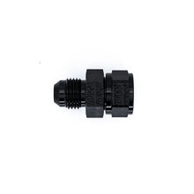 Load image into Gallery viewer, Deatschwerks 6AN Male Flare to Fuel Pump Outlet Barb Adapter (black) (6-02-0735)