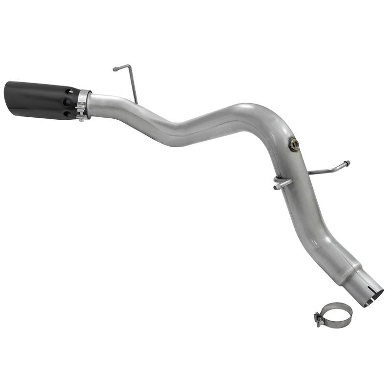 aFe ATLAS 3-1/2 IN Aluminized Steel DPF-Back Exhaust System w/Black Tip (49-04064-B)