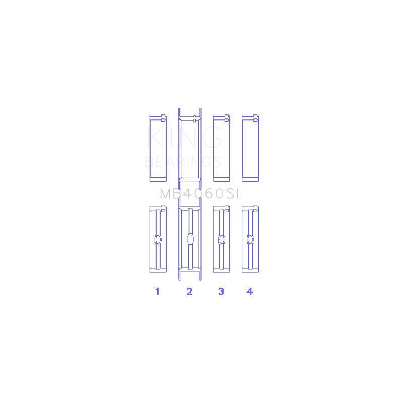 King Engine Bearings Main Bearing Set for 1990-2008 Chrysler Town Country (MB4060SI)